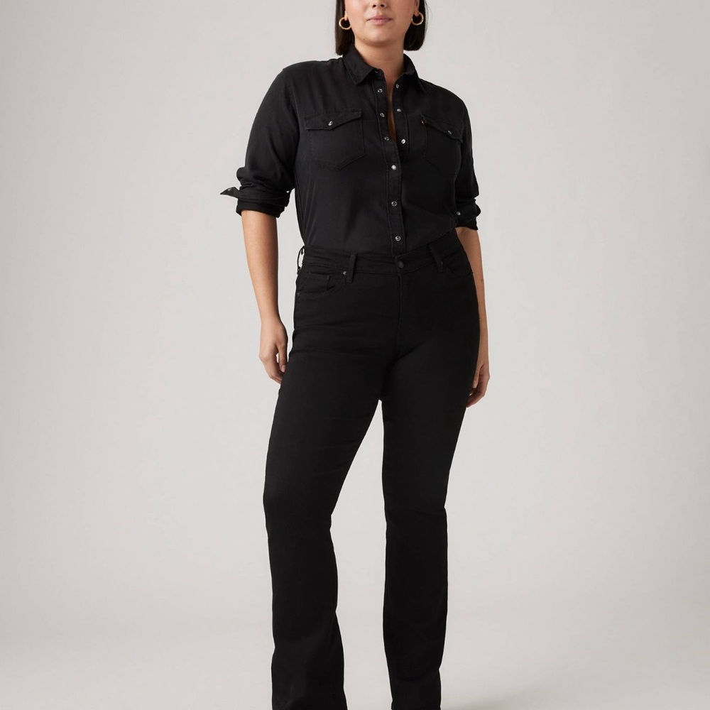 Levi's Black Wide Leg Flare Jeans